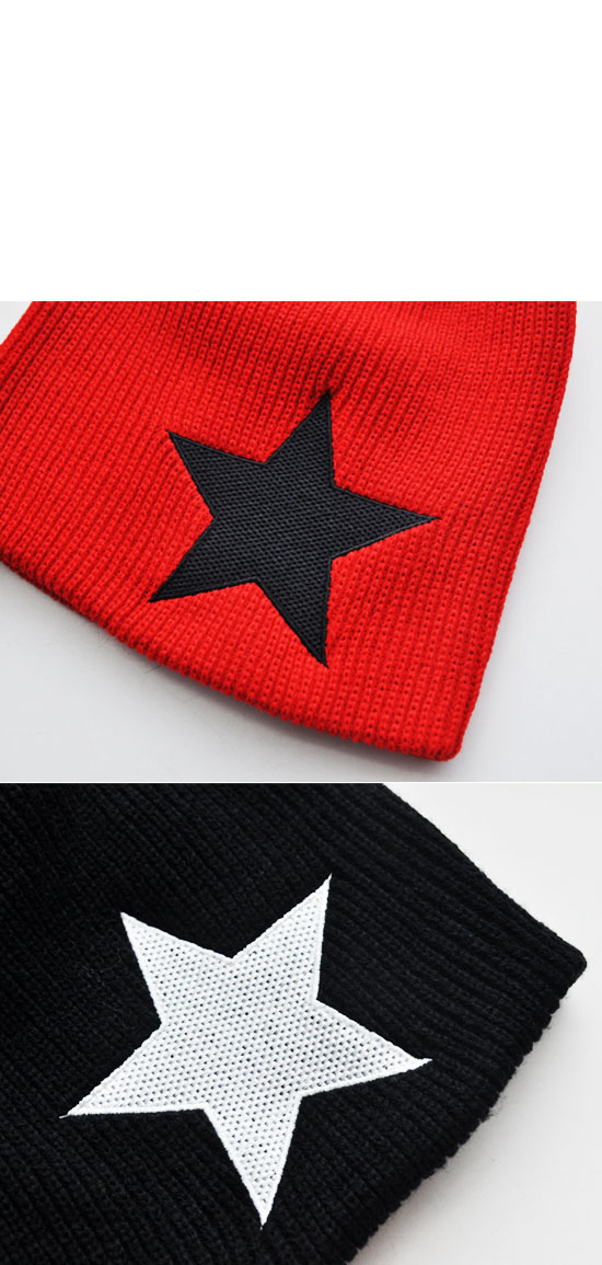 Accessories :: Hats :: Top Quality Funky Big Star Accent Beanie-Hat 26